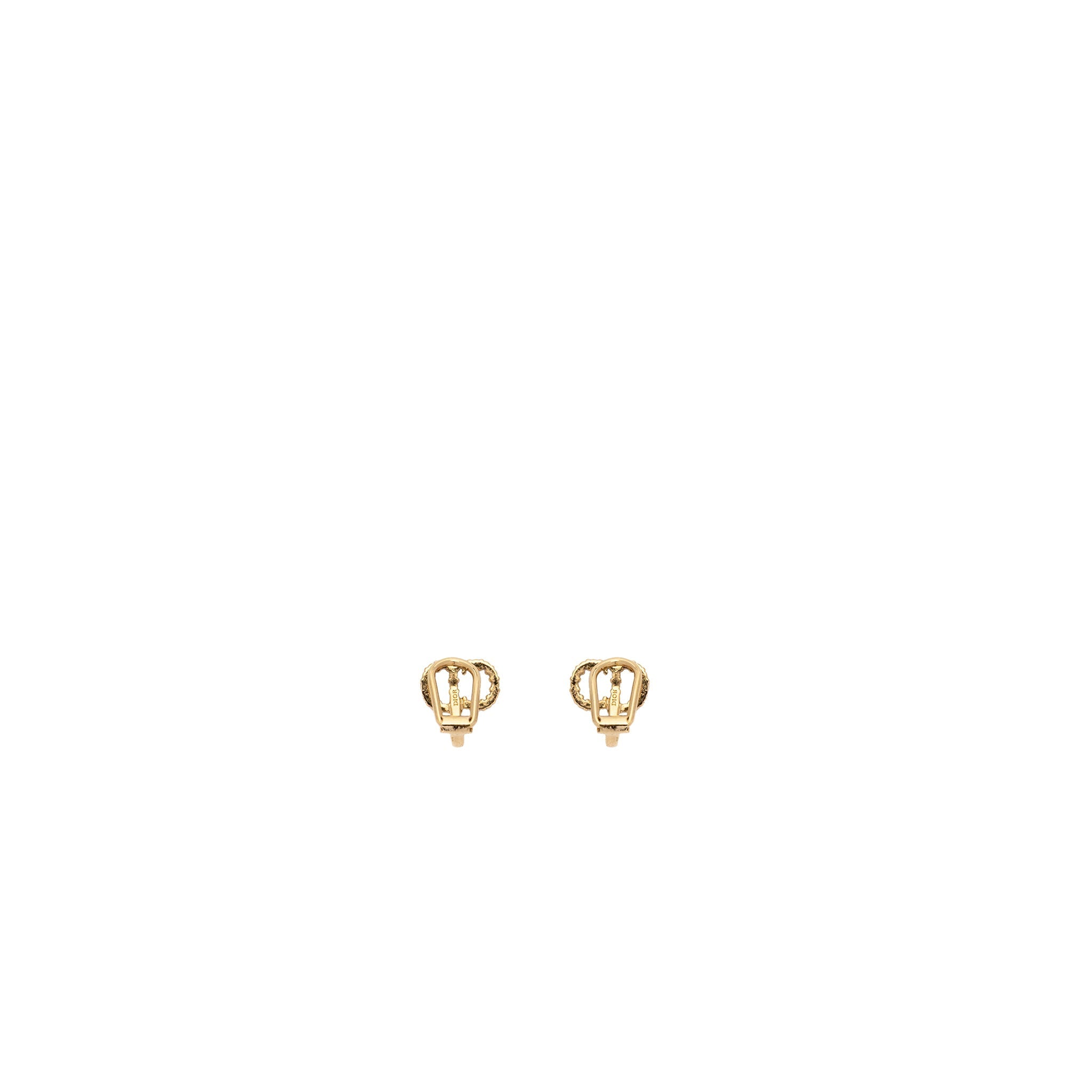 DIOR CD LOGO EAR CLIPS CRYSTAL GHW