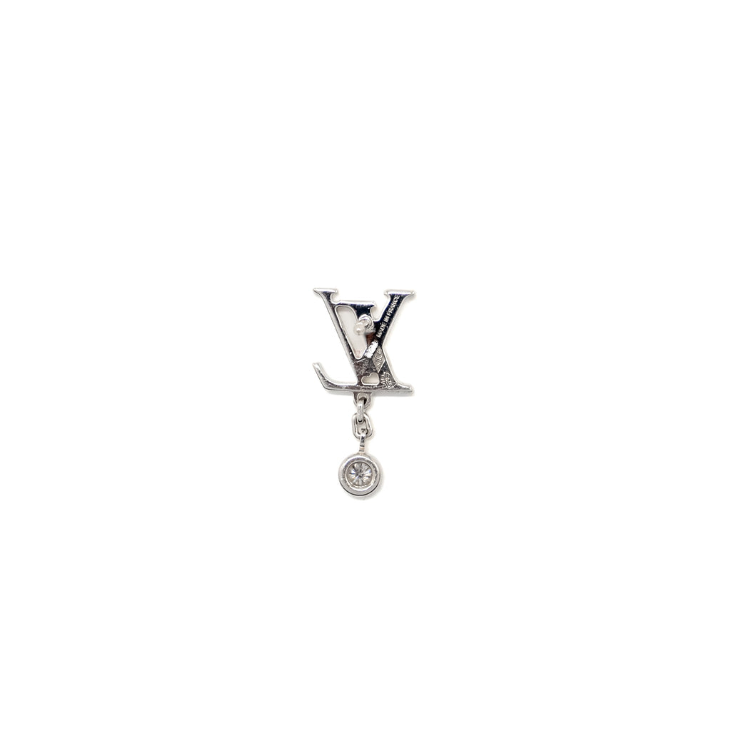 LOUIS VUITTON LDYLLE BLOSSOM LV EAR STUD, WHITE GOLD, DIAMOND