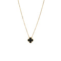 VAN CLEEF & ARPELS VINTAGE ALHAMBRA PENDANT 18K YELLOW GOLD ONYX