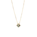 VAN CLEEF & ARPELS VINTAGE ALHAMBRA NECKLACE GREY MOTHER OF PEARL ROSE GOLD