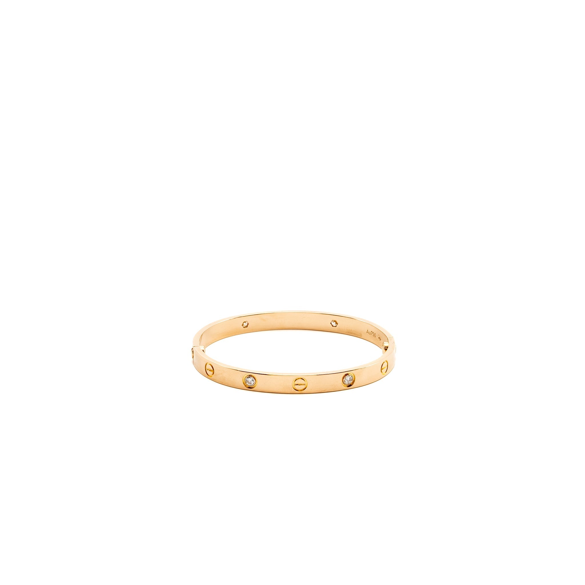 CARTIER LOVE BRACELET ROSE GOLD / 4 DIAMONDS