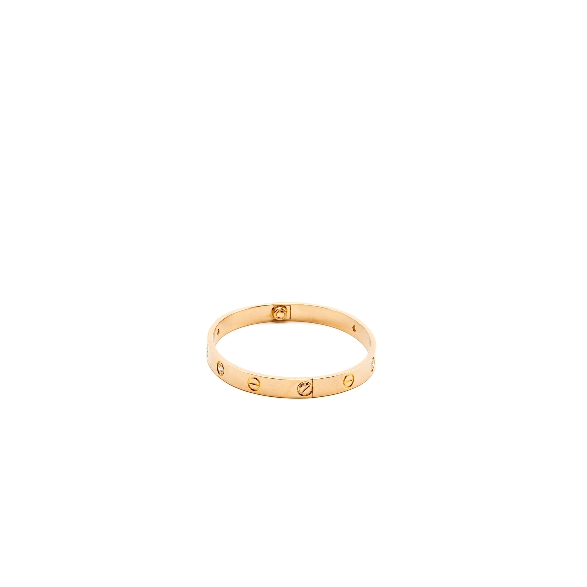 CARTIER LOVE BRACELET ROSE GOLD / 4 DIAMONDS