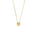 CELINE ALPHABET C NECKLACE IN BRASS GOLD TONE