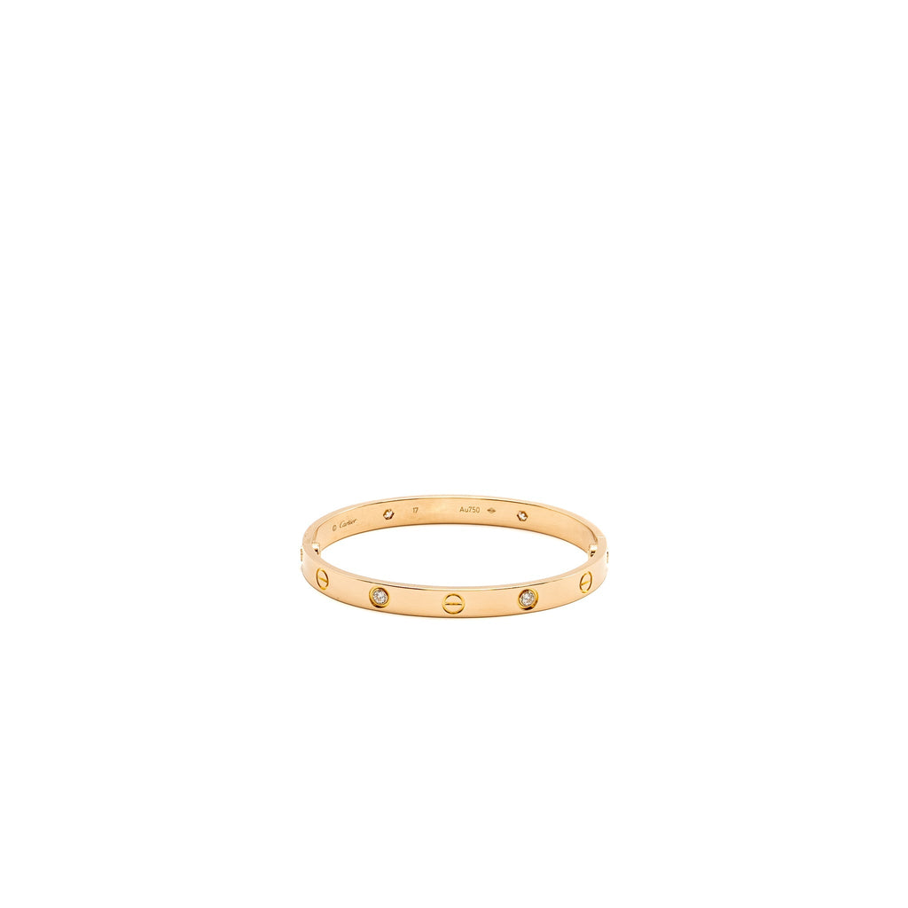 CARTIER LOVE BRACELET ROSE GOLD / 4 DIAMONDS