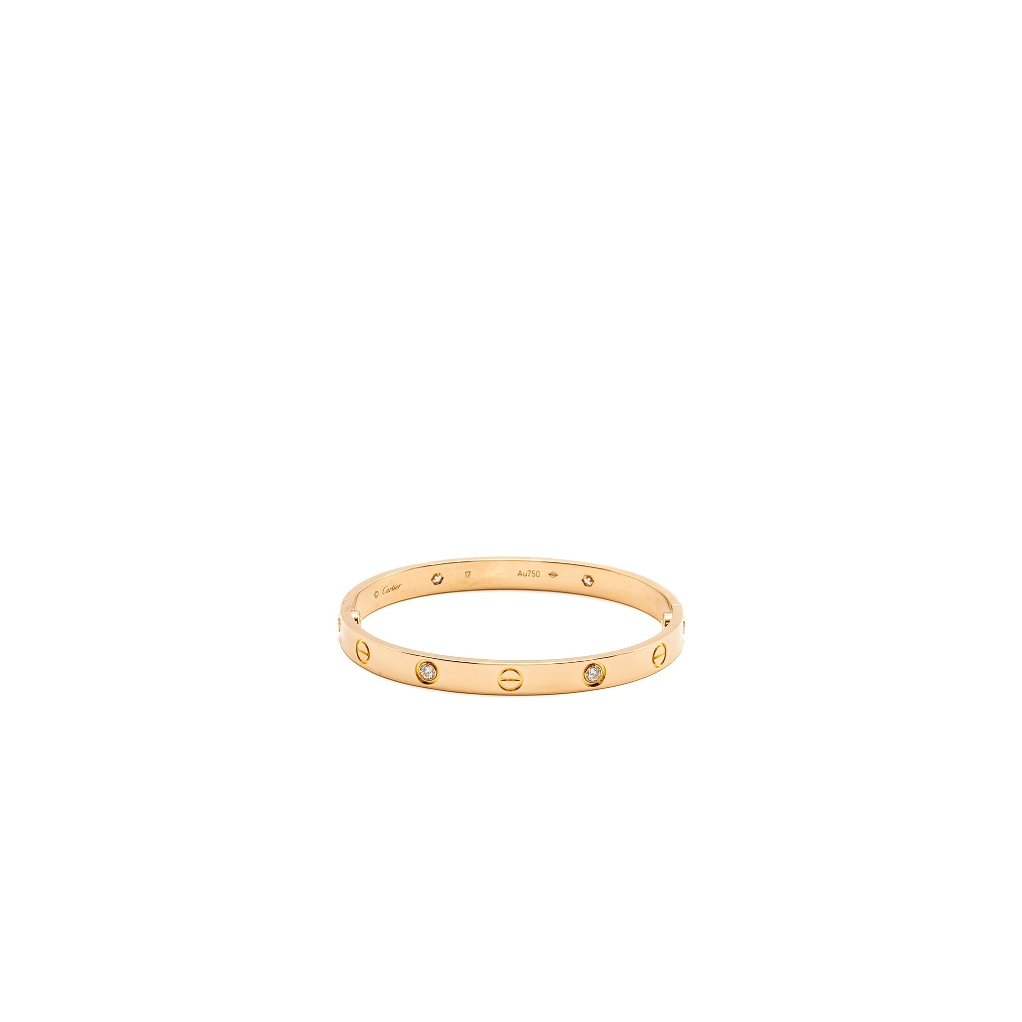 CARTIER LOVE BRACELET ROSE GOLD / 4 DIAMONDS