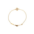 VAN CLEEF & ARPELS SWEET ALHAMBRA BRACELET WHITE MOTHER OF PEARL YELLOW GOLD