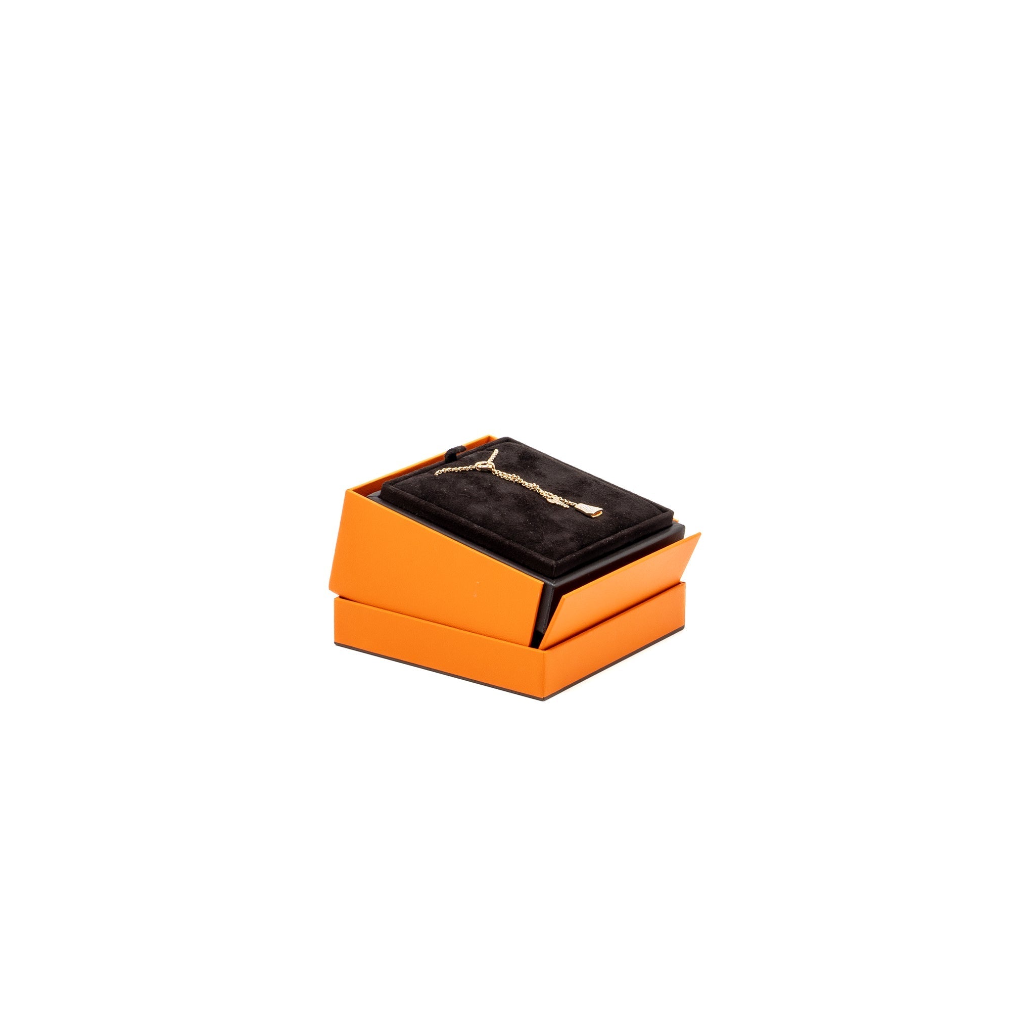 HERMES KELLY CLOCHETTE NECKLACE, SMALL MODEL ROSE GOLD, DIAMONDS