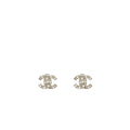 CHANEL CRYSTAL CC LOGO & BOW STUD EARRINGS - 2 PAIRS SET