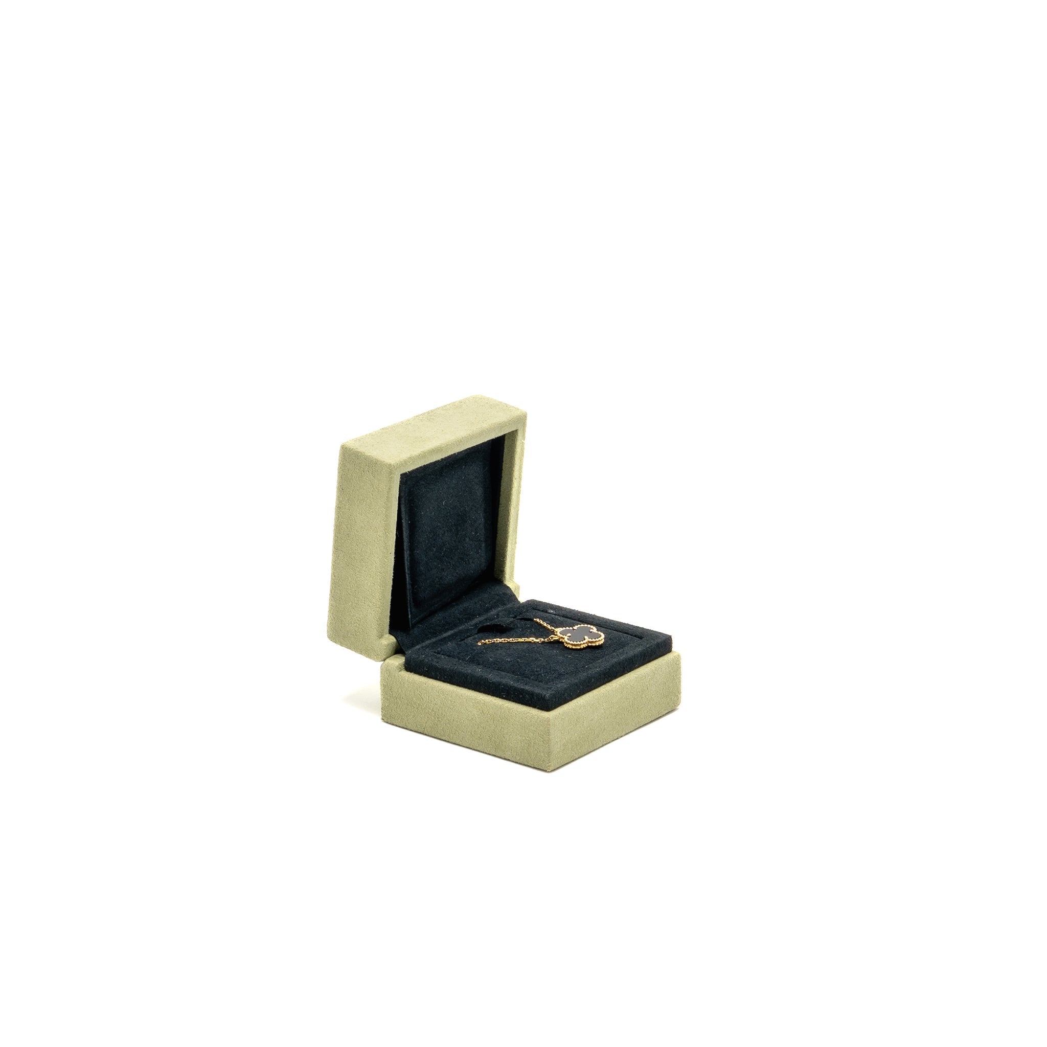 VAN CLEEF & ARPELS VINTAGE ALHAMBRA PENDANT 18K YELLOW GOLD ONYX