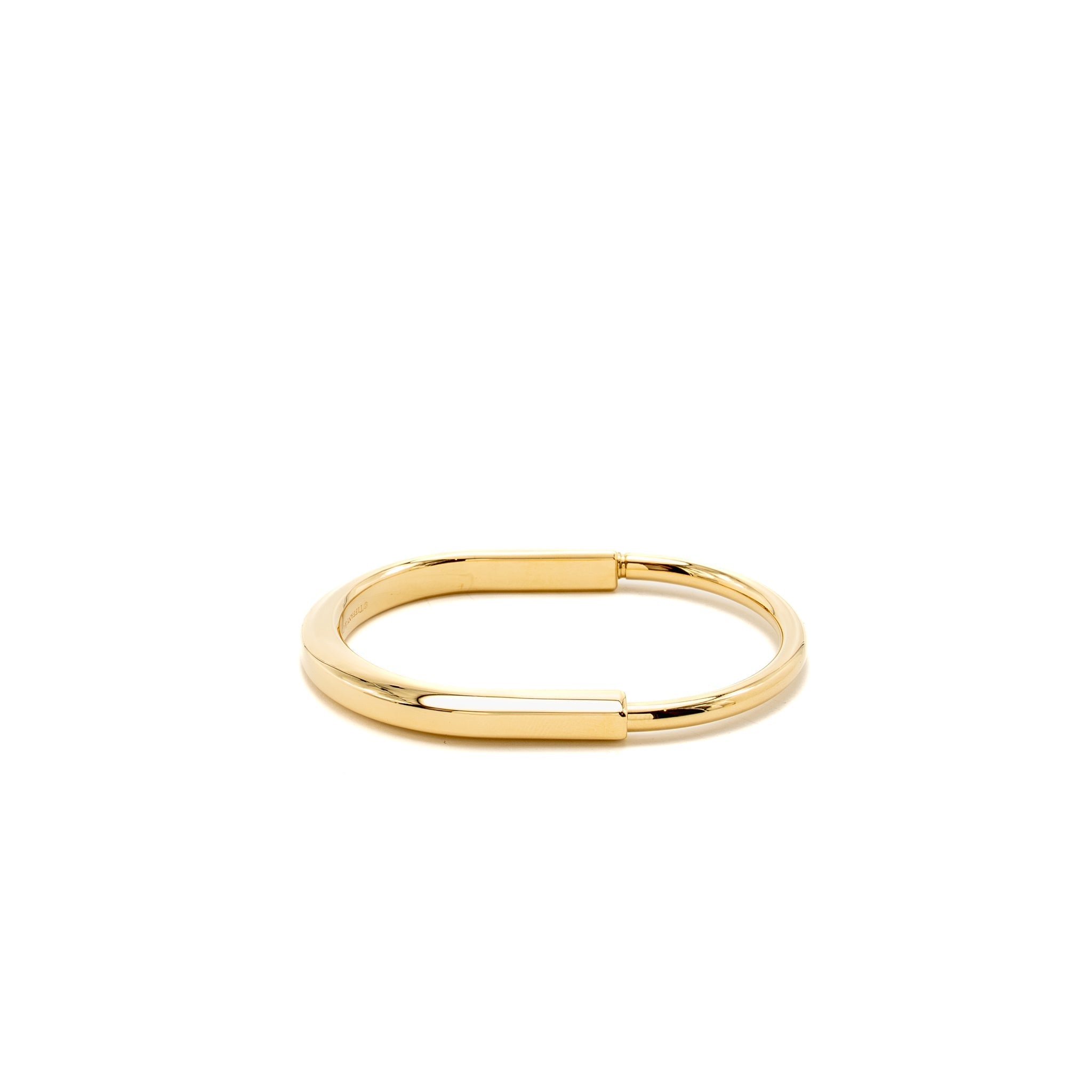 TIFFANY LOCK BANGLE YELLOW GOLD