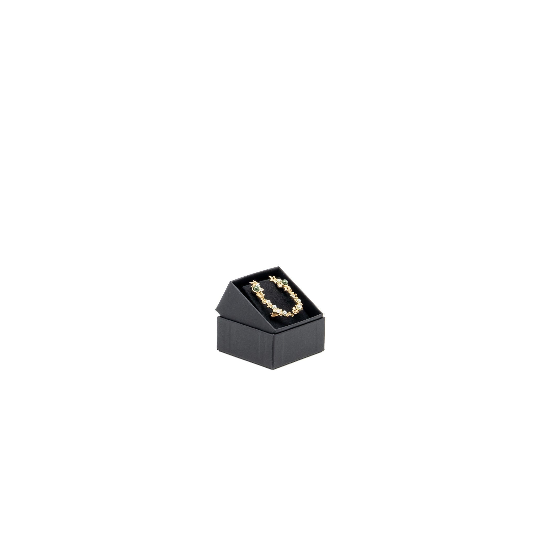 CHANEL STAR CC LOGO EAR CLIPS CRYSTAL/PEARL/GOLD TONE