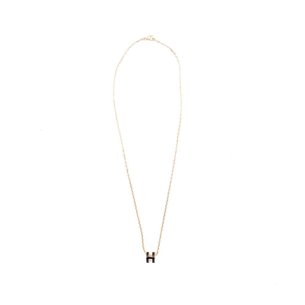 HERMES MINI POP H PENDANT BLACK RGHW