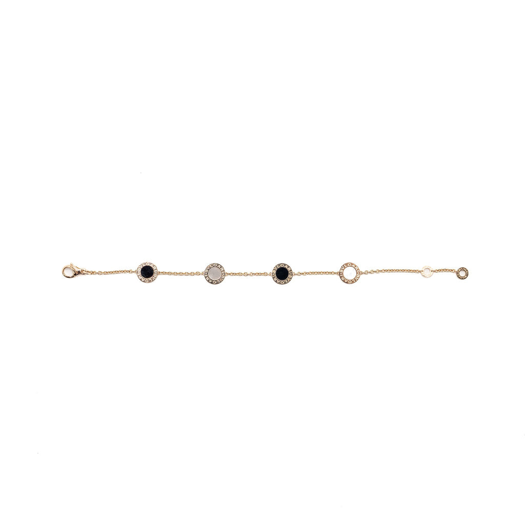 BVLGARI BRACELET MOTHER OF PEARL/ONYX ROSE GOLD