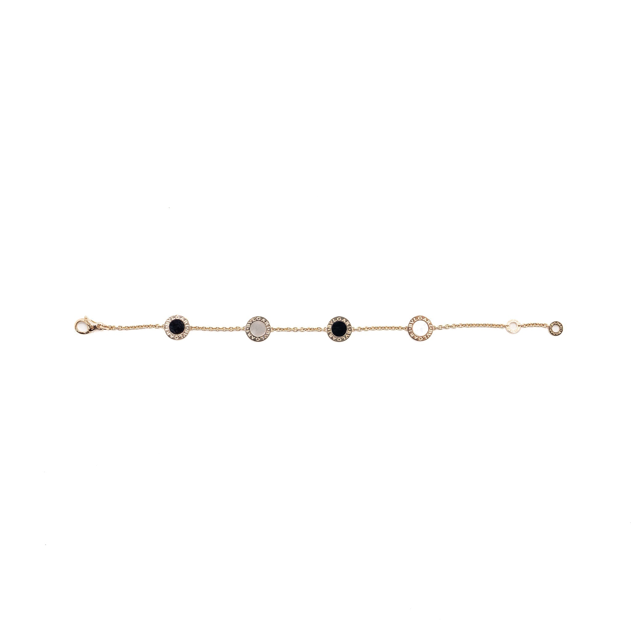 BVLGARI BRACELET MOTHER OF PEARL/ONYX ROSE GOLD