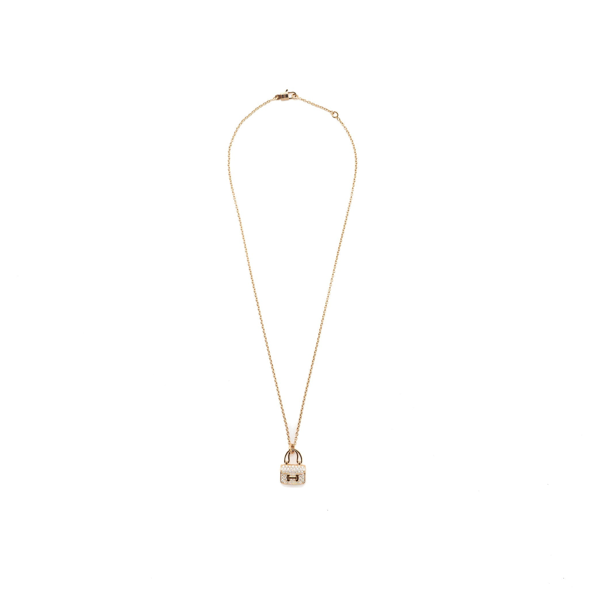 HERMES AMULETTE CONSTANCE PENDANT ROSE GOLD / DIAMONDS