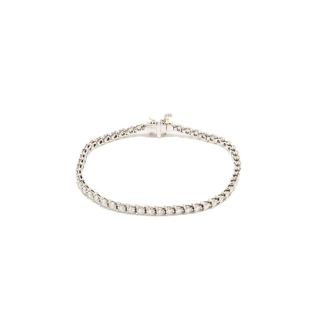 TIFFANY TENNIS BRACELET PLATINUM DIAMONDS