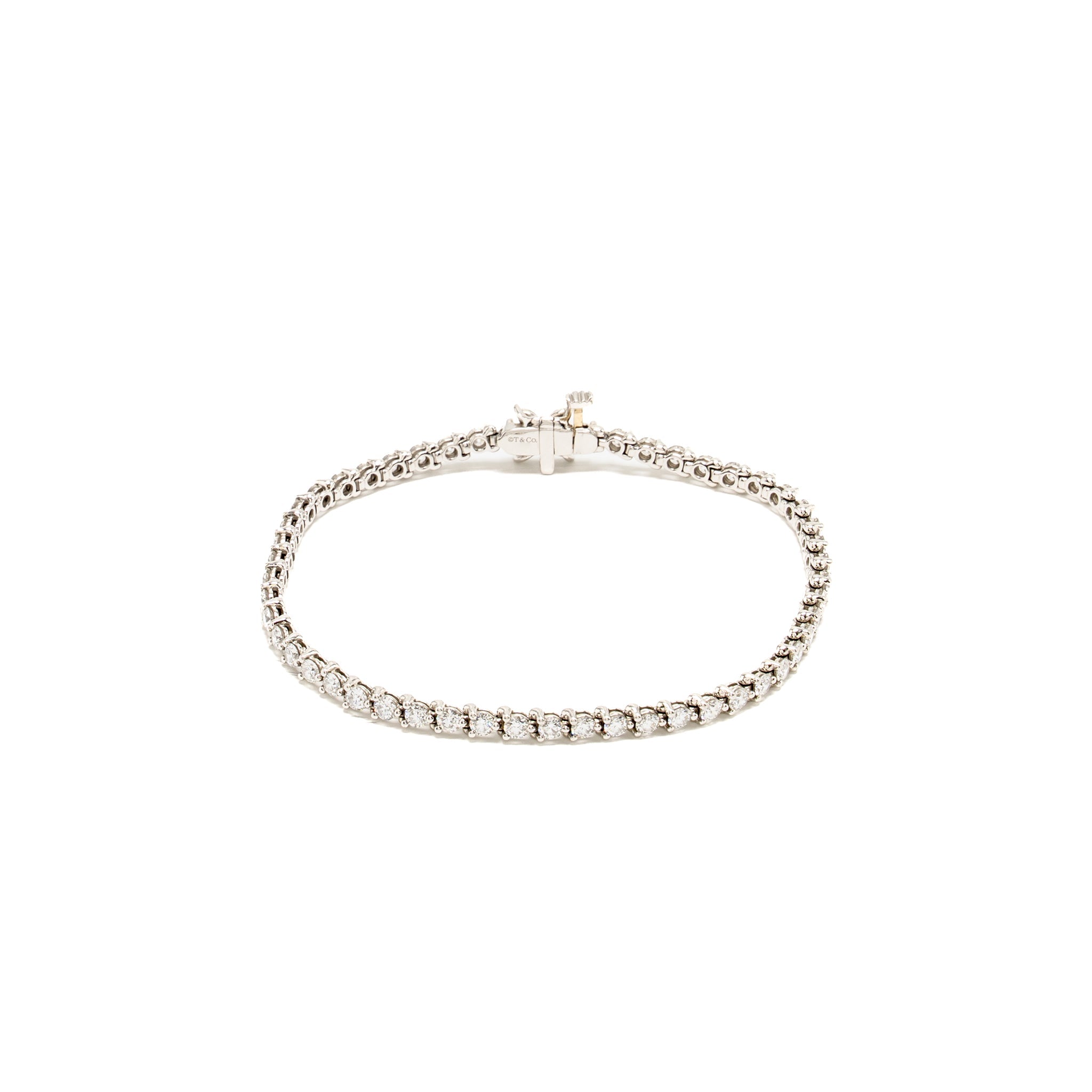 TIFFANY TENNIS BRACELET PLATINUM DIAMONDS