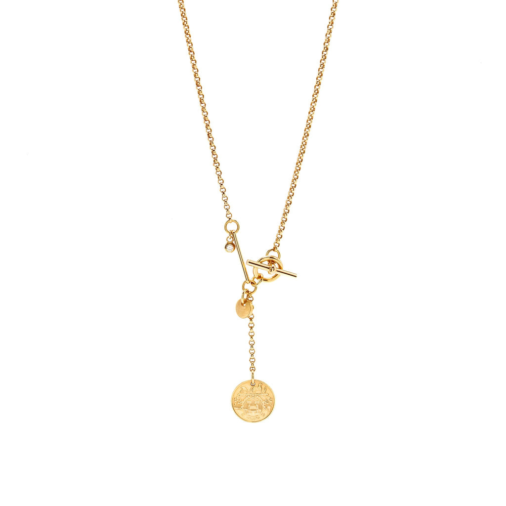 HERMES EX-LIBRIS PENDANT ROSE GOLD