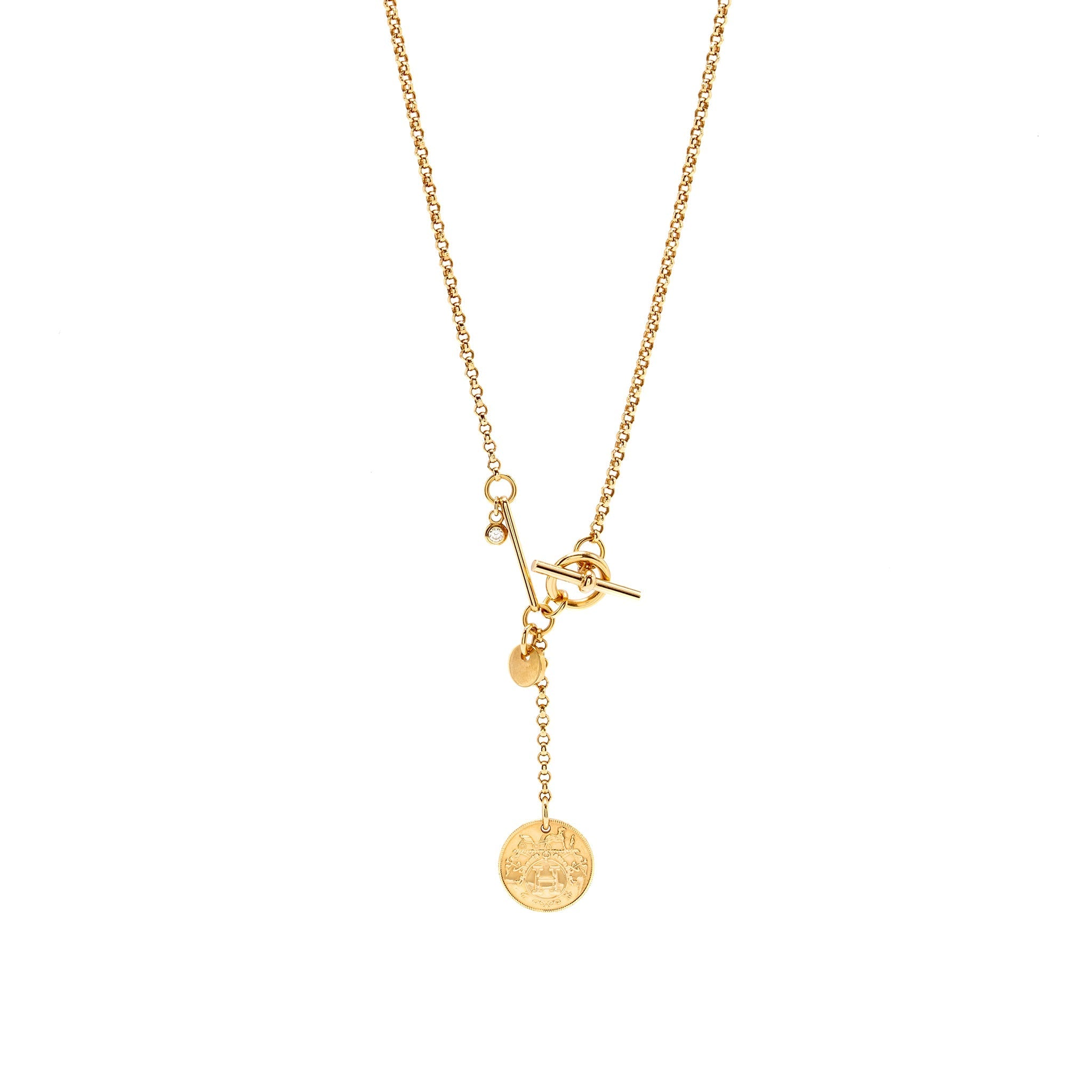 HERMES EX-LIBRIS PENDANT ROSE GOLD