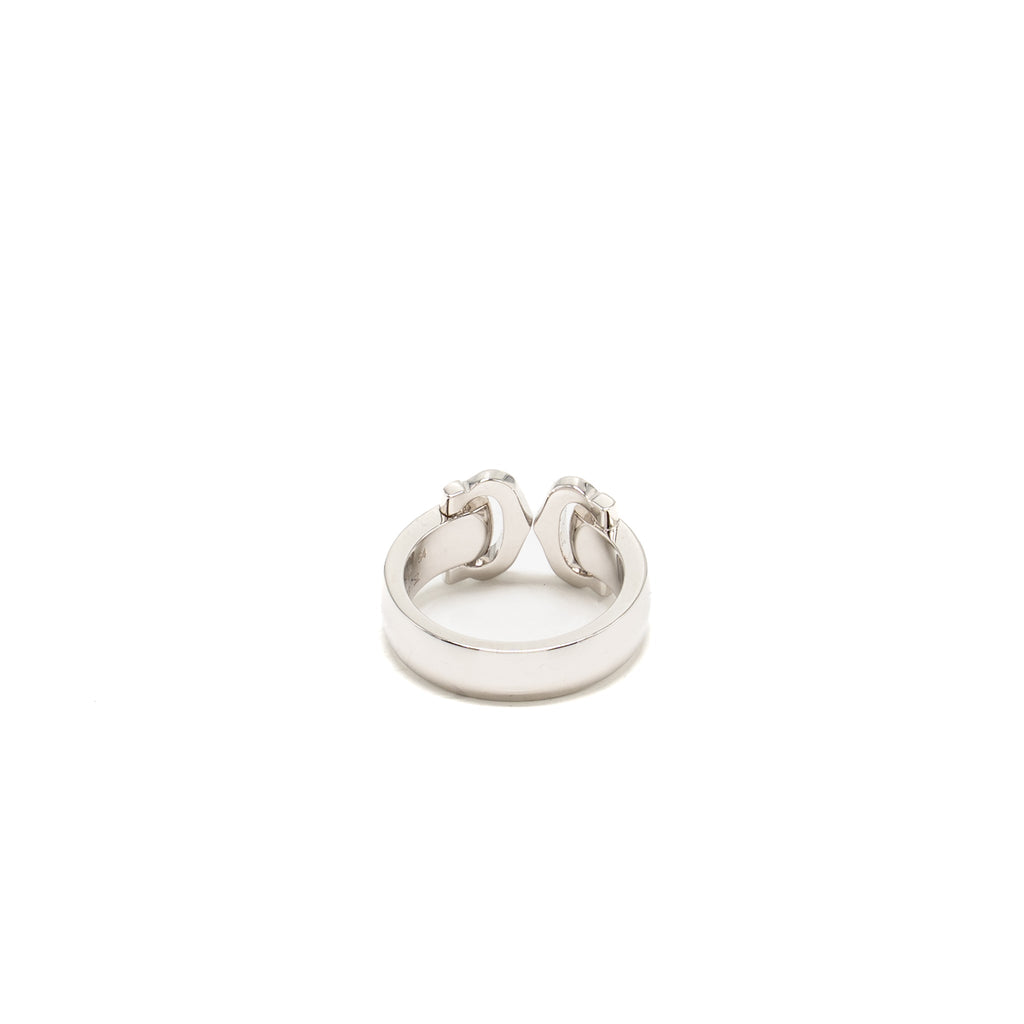 CARTIER 2C BOUCLE RING WHITE GOLD WITH DIAMONDS