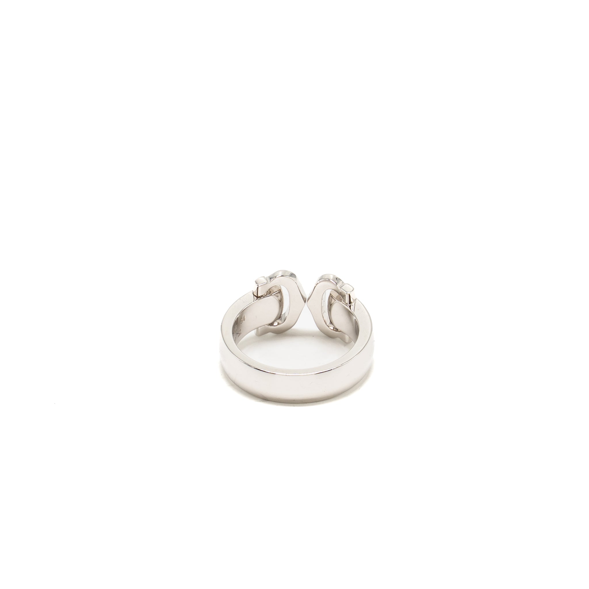 CARTIER 2C BOUCLE RING WHITE GOLD WITH DIAMONDS