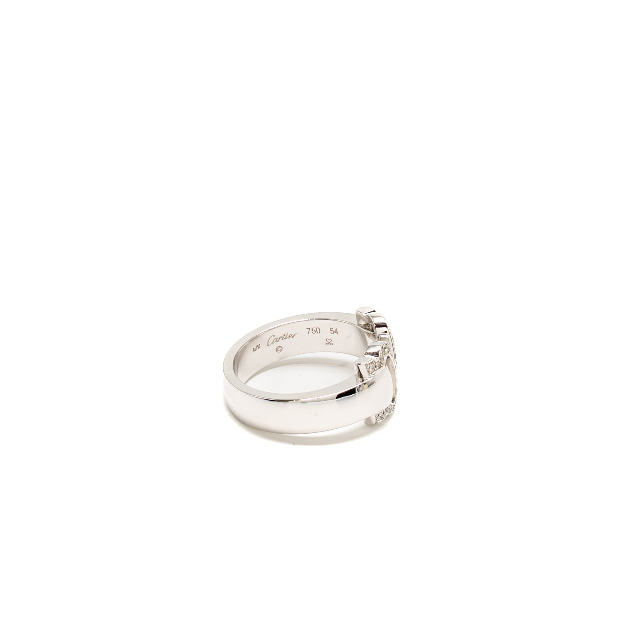CARTIER 2C BOUCLE RING WHITE GOLD WITH DIAMONDS