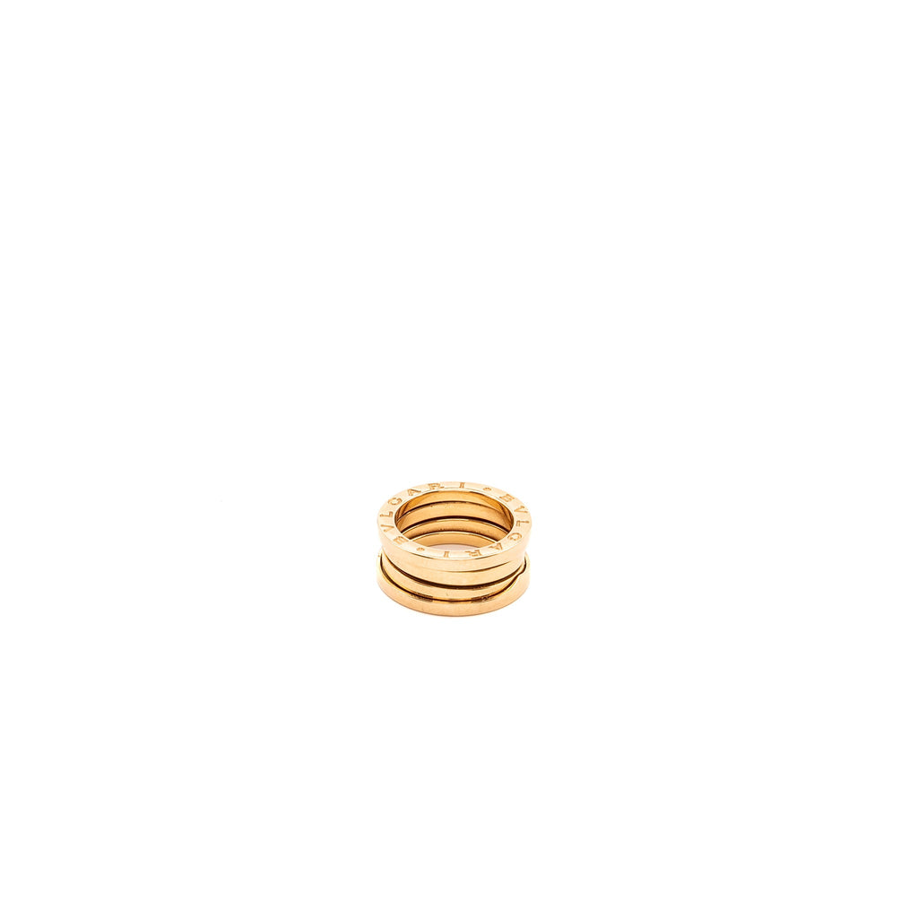 BVLGARI B ZERO RING THREE BAND 18K ROSE GOLD
