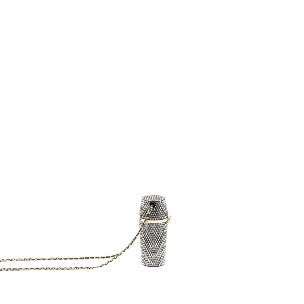 CHANEL LIPSTICK CASE WITH CHAIN CRYSTAL LGHW