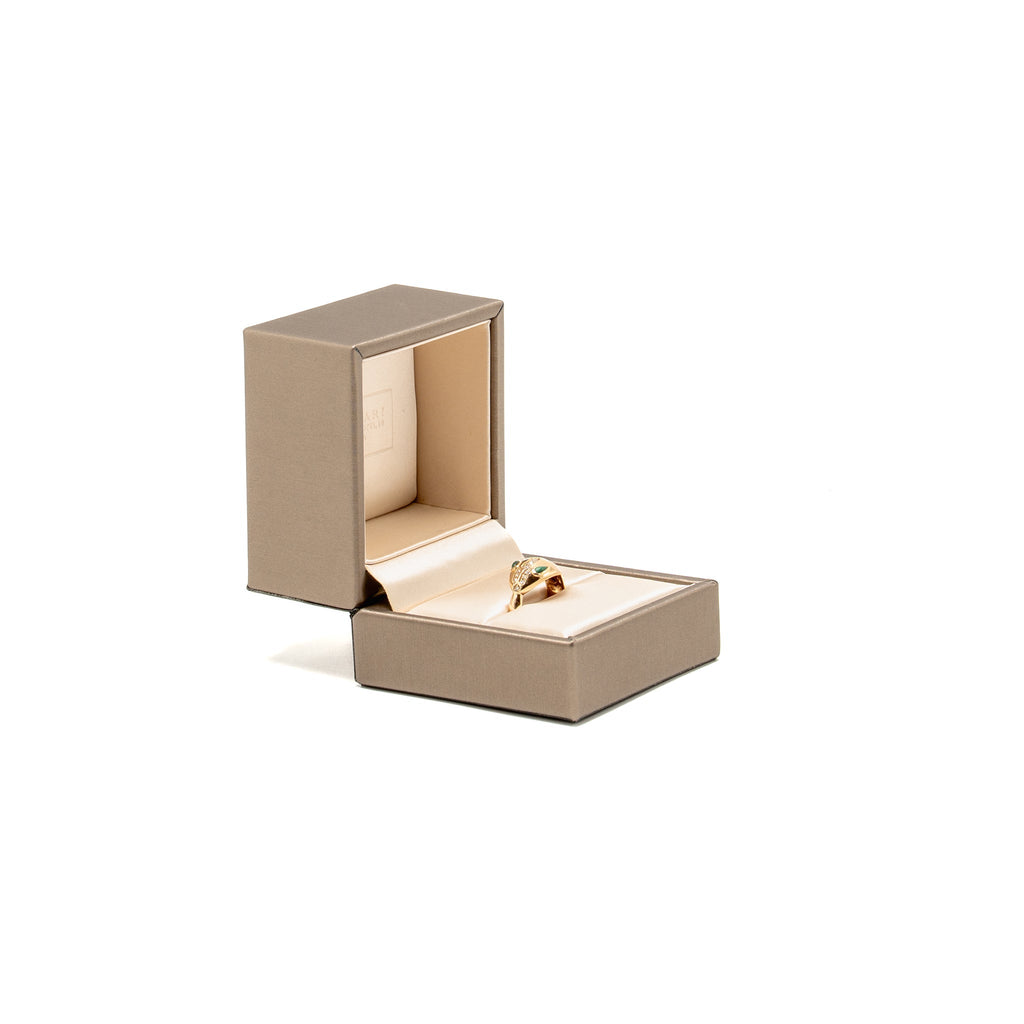 BVLGARI SERPENTI RING ROSE GOLD, DIAMOND / MALACHITE