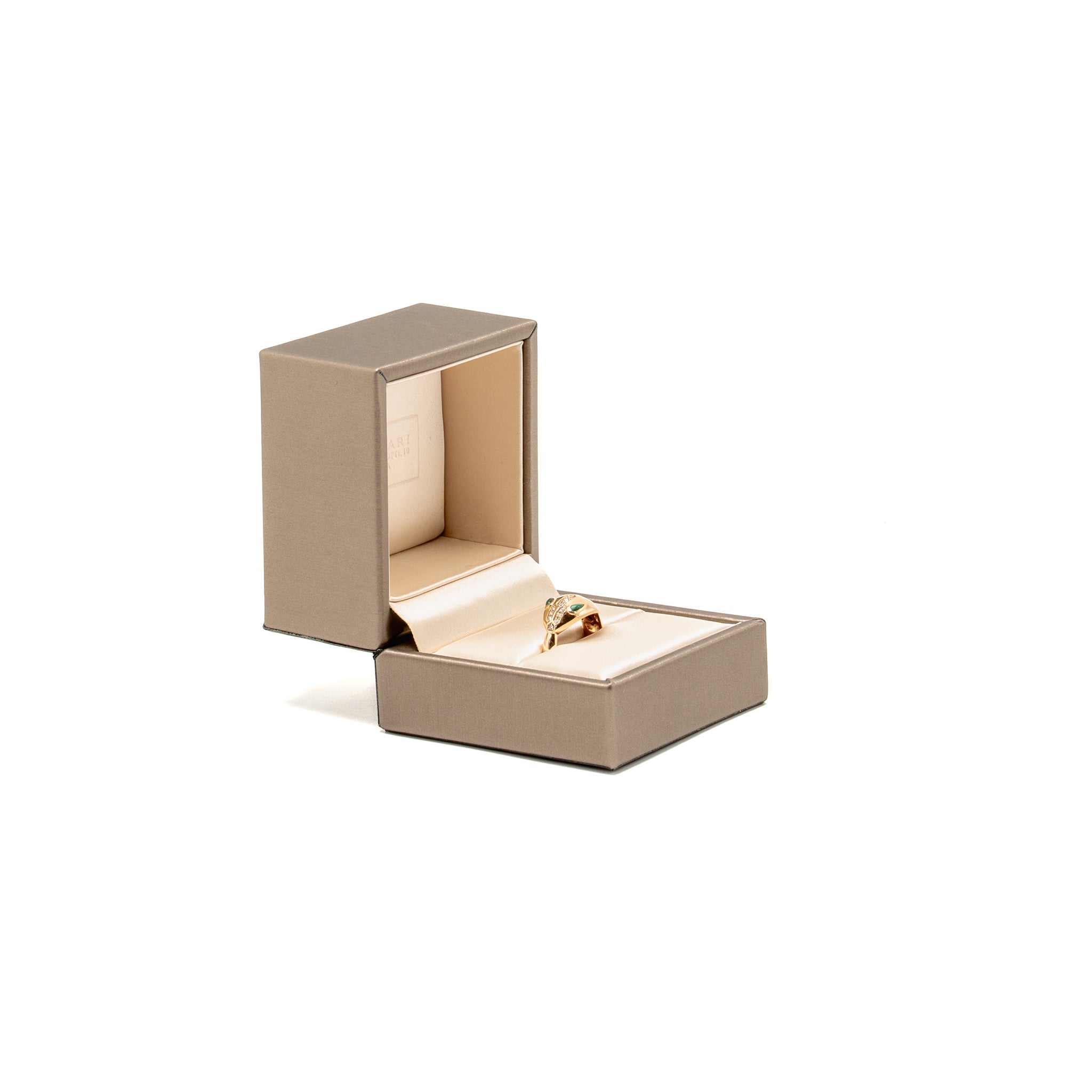 BVLGARI SERPENTI RING ROSE GOLD, DIAMOND / MALACHITE