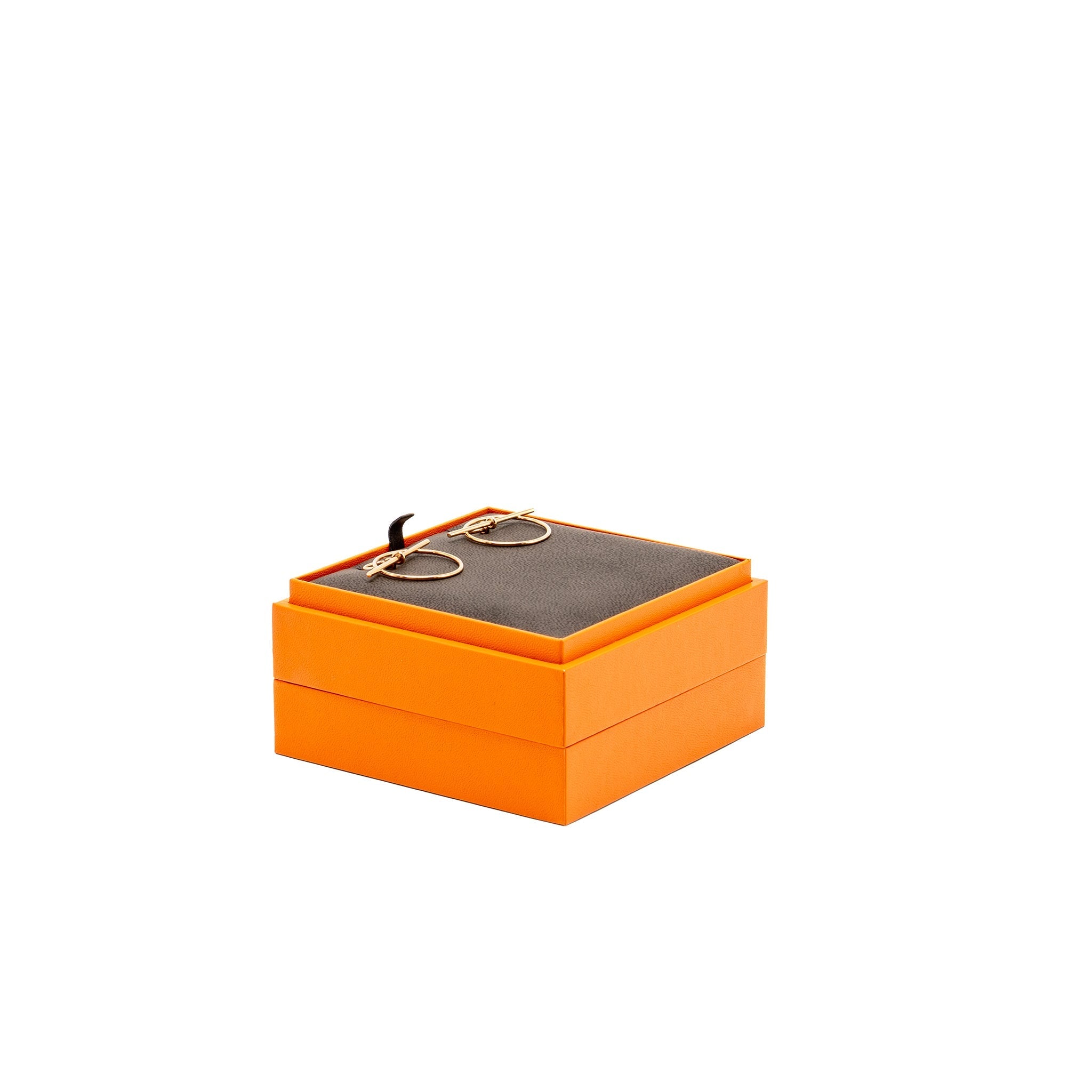 HERMES LOOP EARRING ROSE GOLD