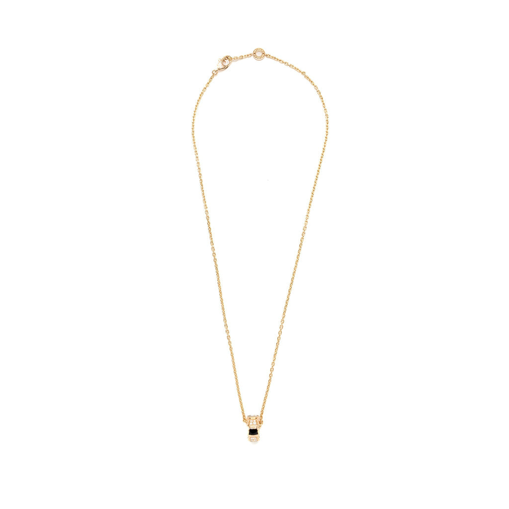 BVLGARI SERPENTI VIPER NECKLACE ROSE GOLD/ONYX/DIAMONDS