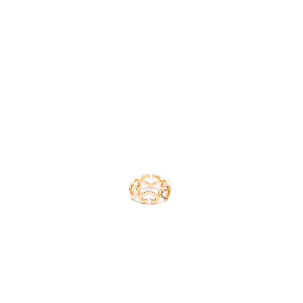CARTIER C HEART RING ROSE GOLD PINK SAPPHIRE