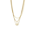 DIOR CD AND PEARL NECKLACE CRYSTAL GOLD TONE