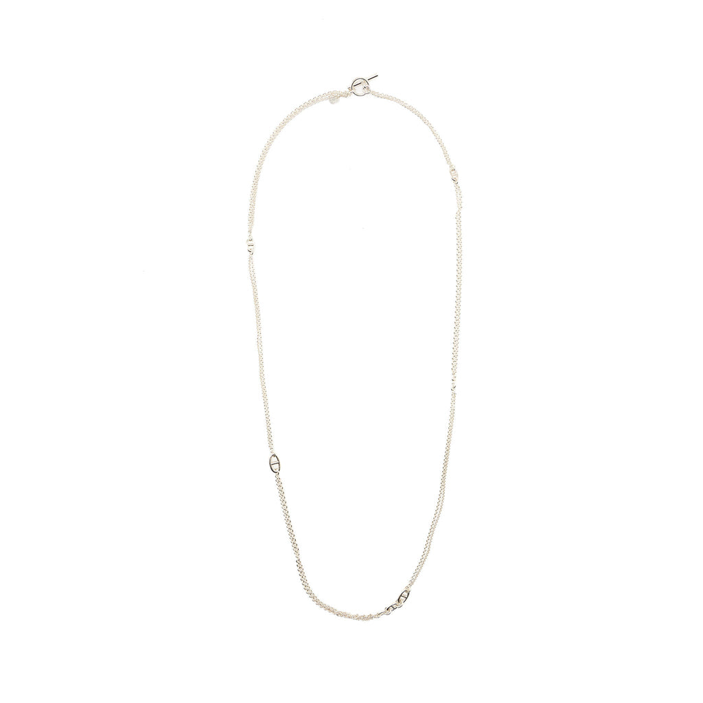 HERMES SAUTOIR FARANDOLE LONG NECKLACE SILVER