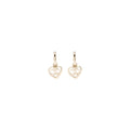 CHANEL ROUND HEART SHAPE DROPPED EARRING LIGHT GOLD TONE