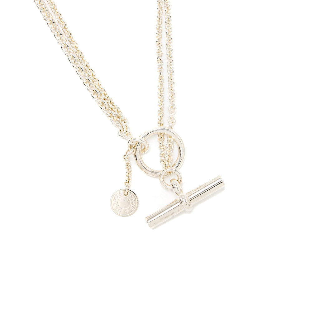 HERMES SAUTOIR FARANDOLE LONG NECKLACE SILVER