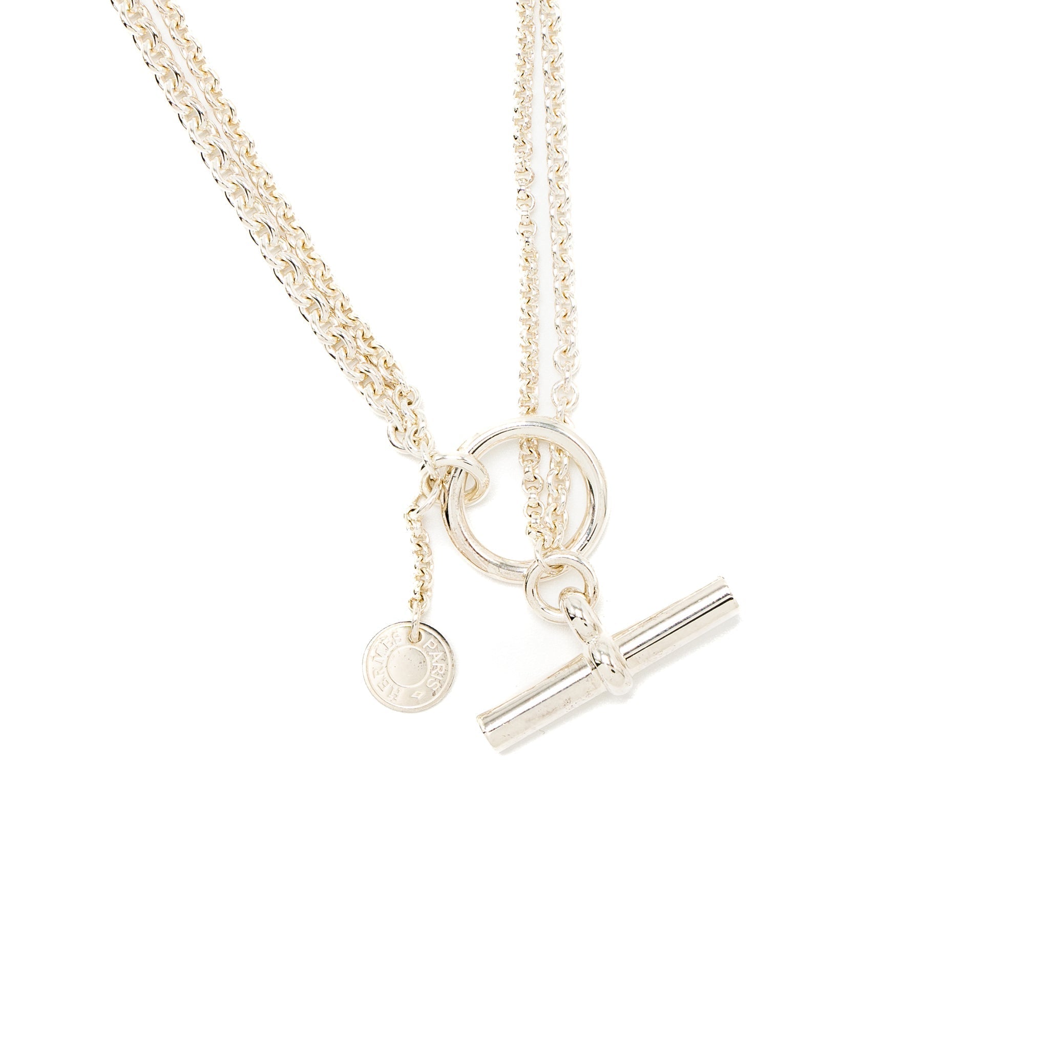 HERMES SAUTOIR FARANDOLE LONG NECKLACE SILVER