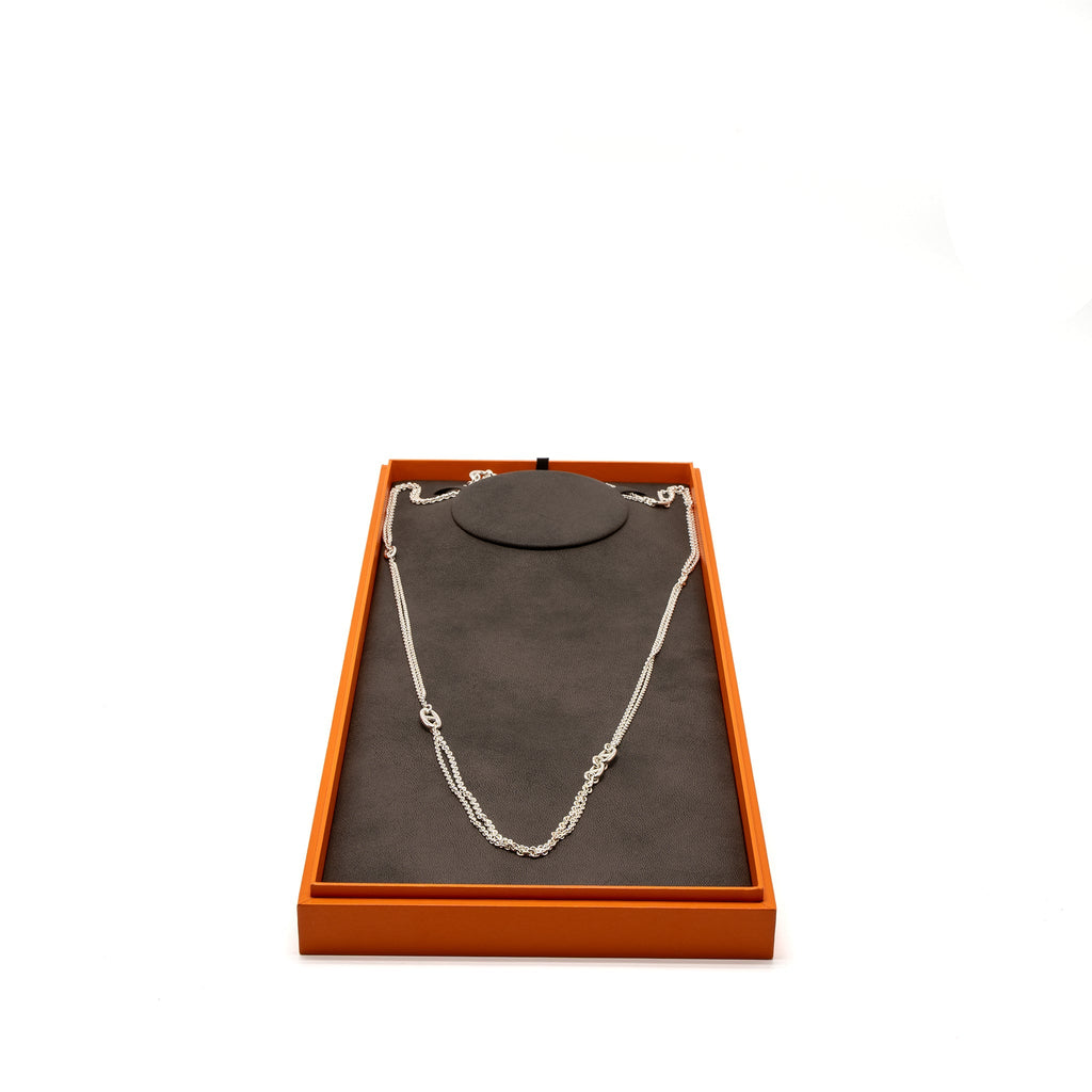 HERMES SAUTOIR FARANDOLE LONG NECKLACE SILVER
