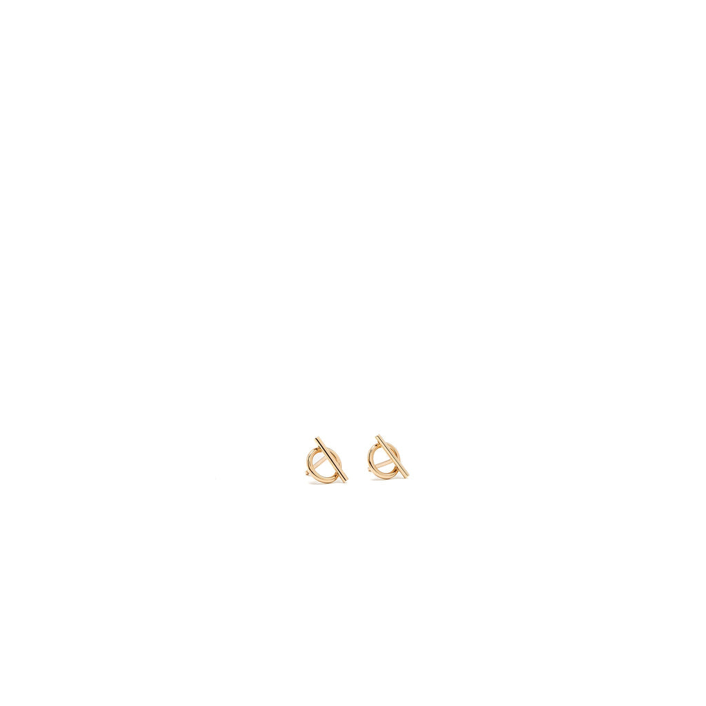 HERMES ECHAPPEE EARRINGS ROSE GOLD