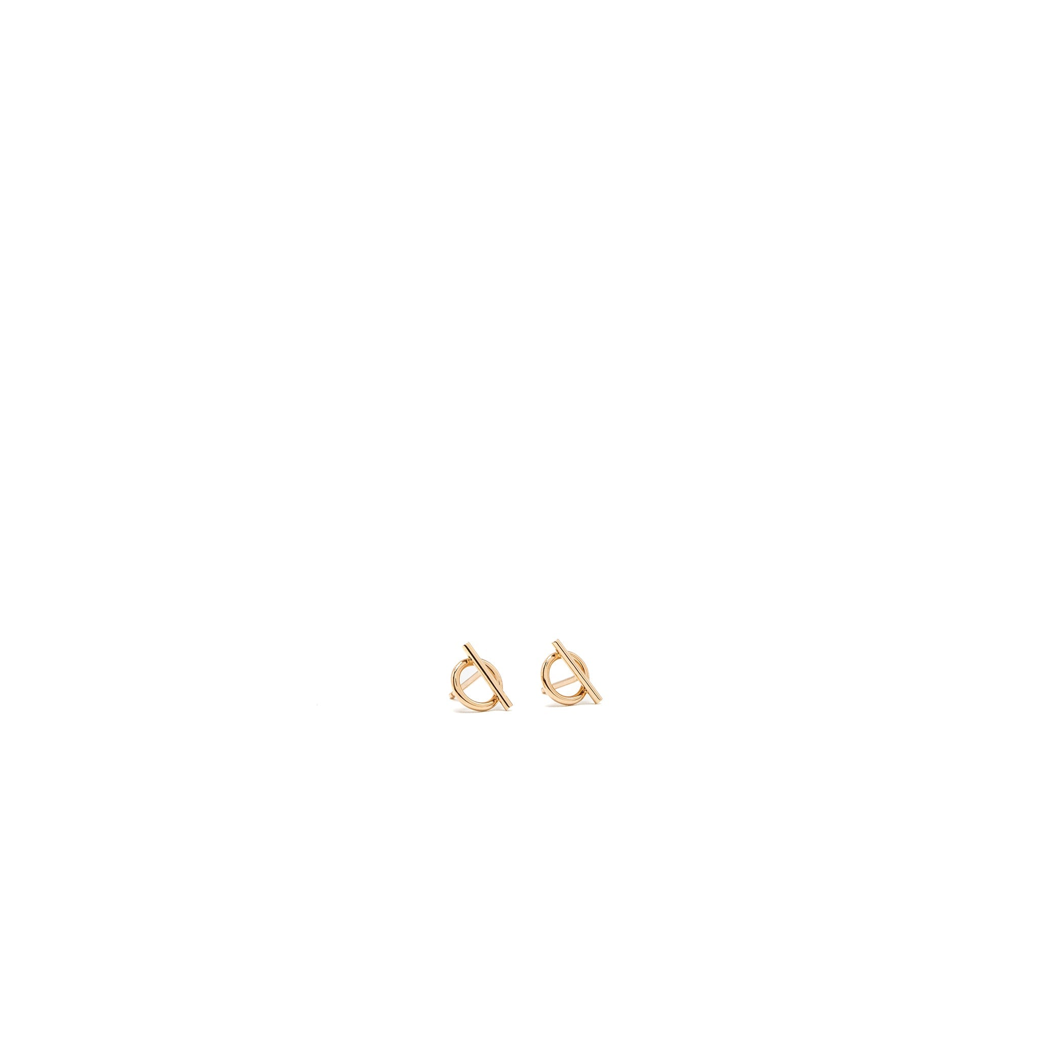 HERMES ECHAPPEE EARRINGS ROSE GOLD