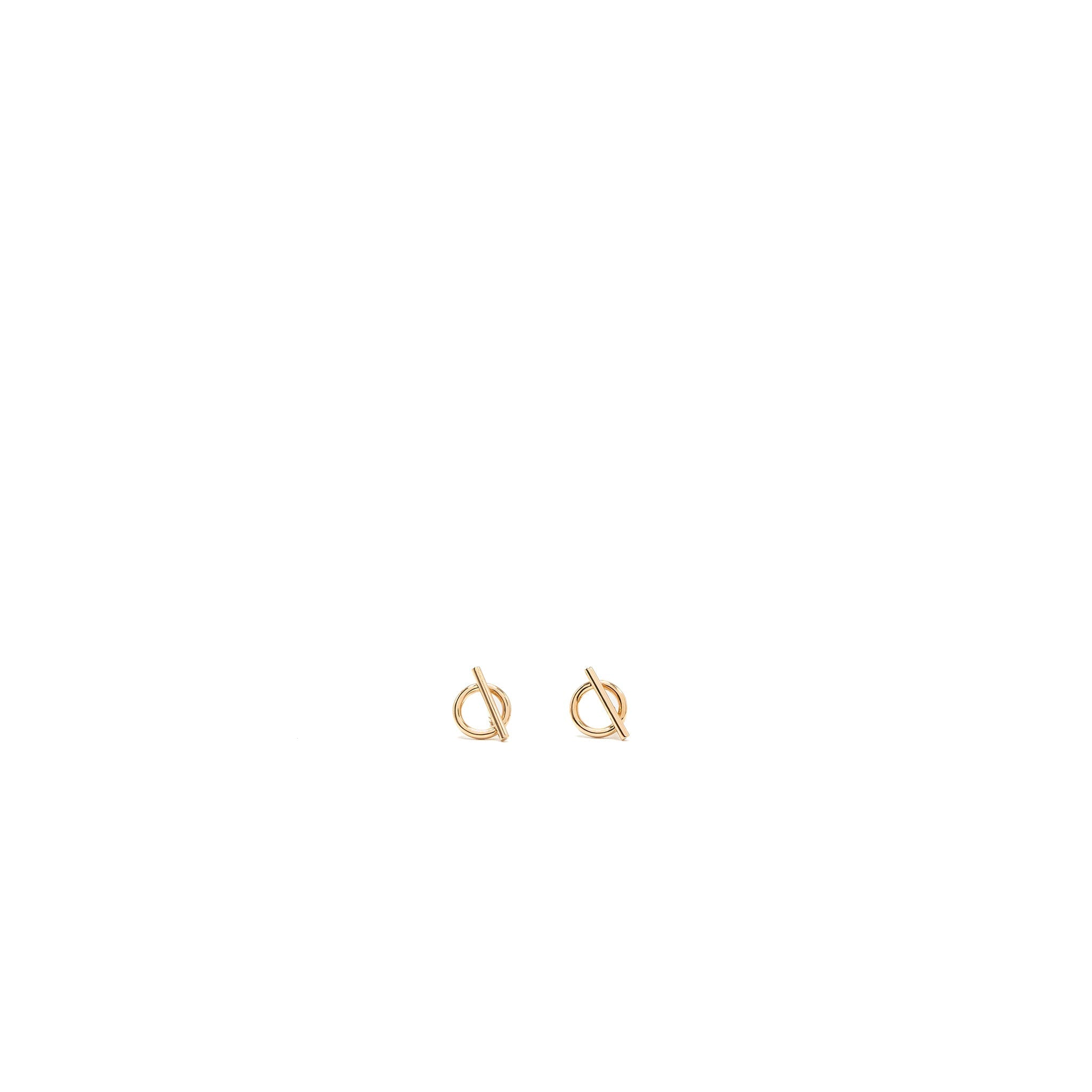 HERMES ECHAPPEE EARRINGS ROSE GOLD