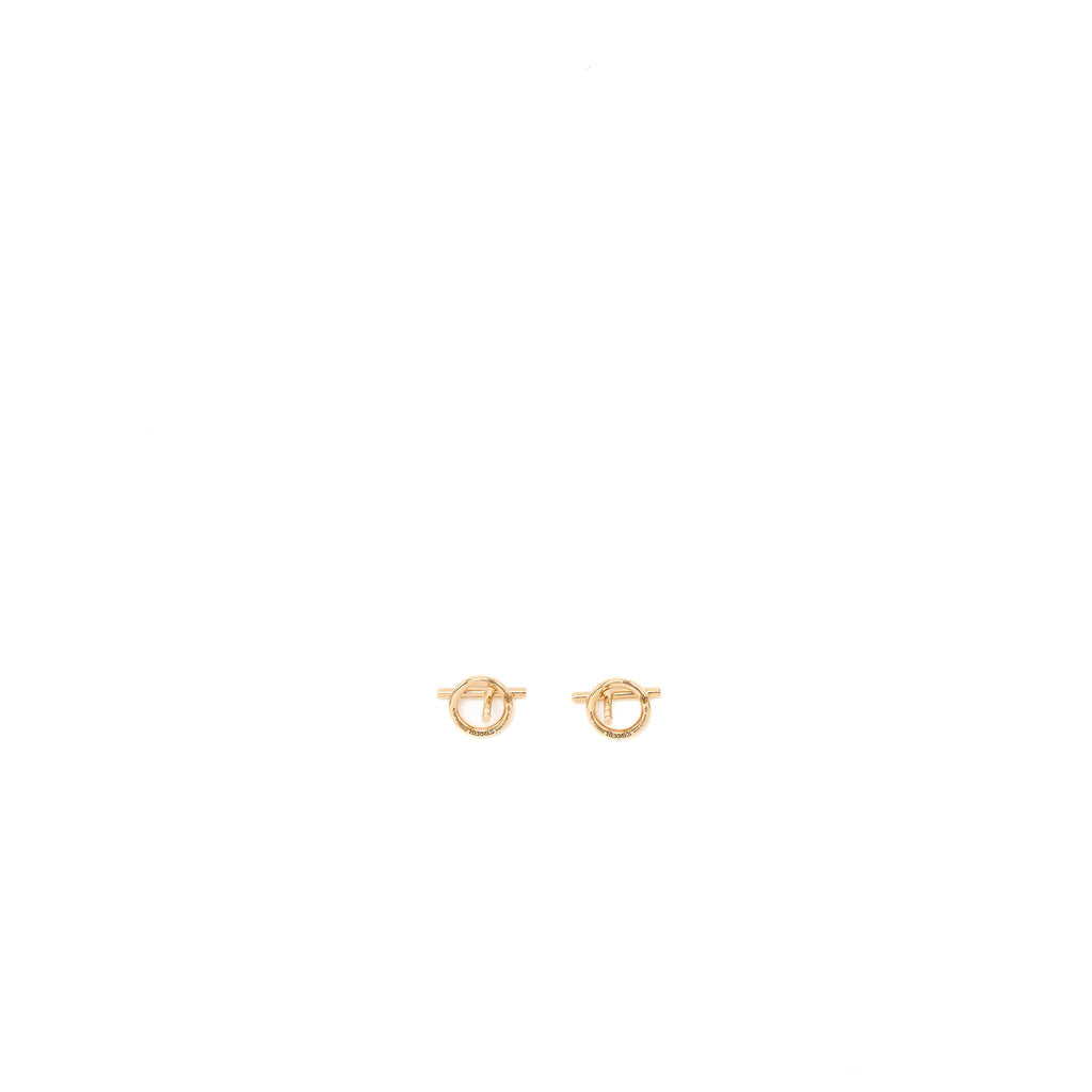 HERMES ECHAPPEE EARRINGS ROSE GOLD