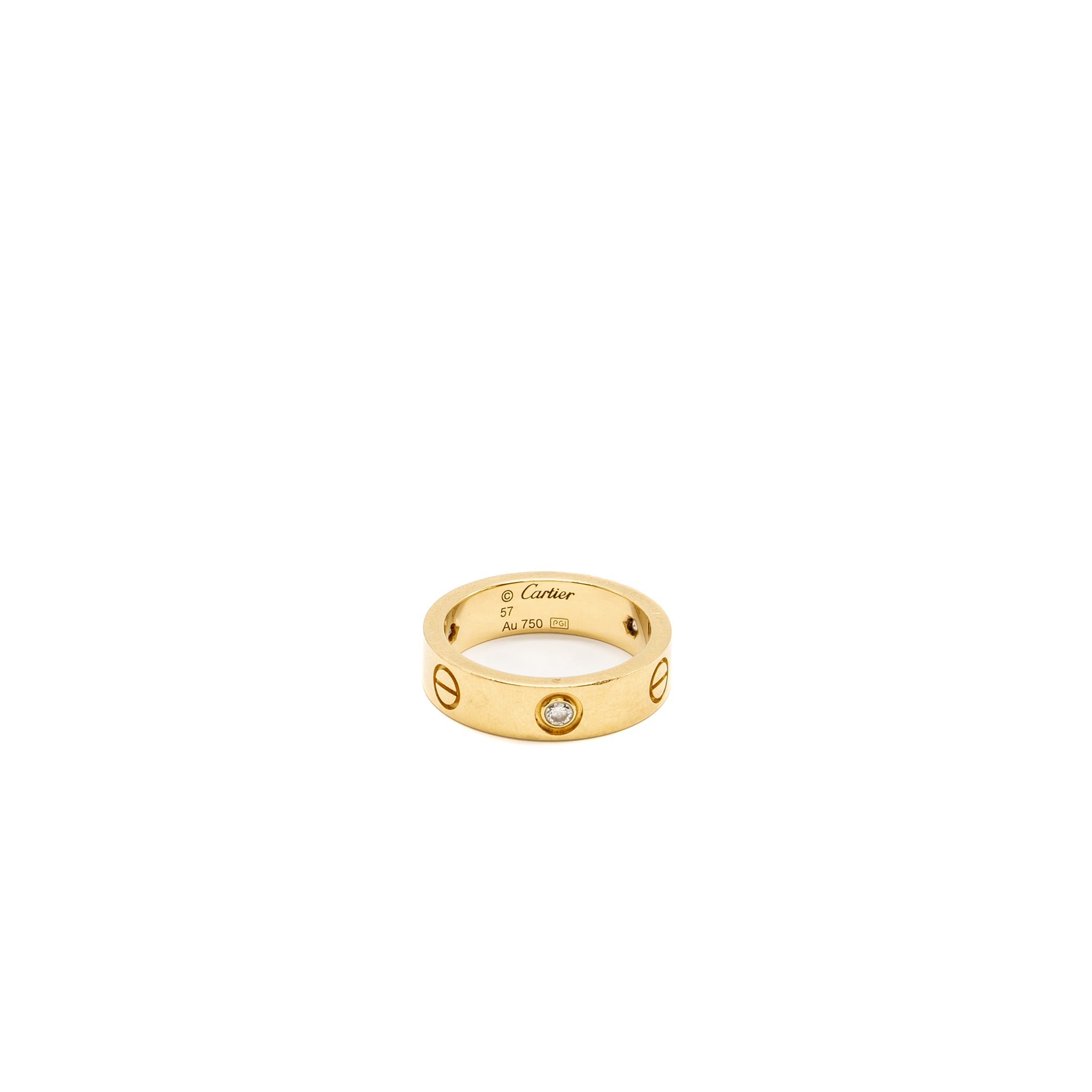 CARTIER LOVE RING YELLOW GOLD / 3 DIAMONDS