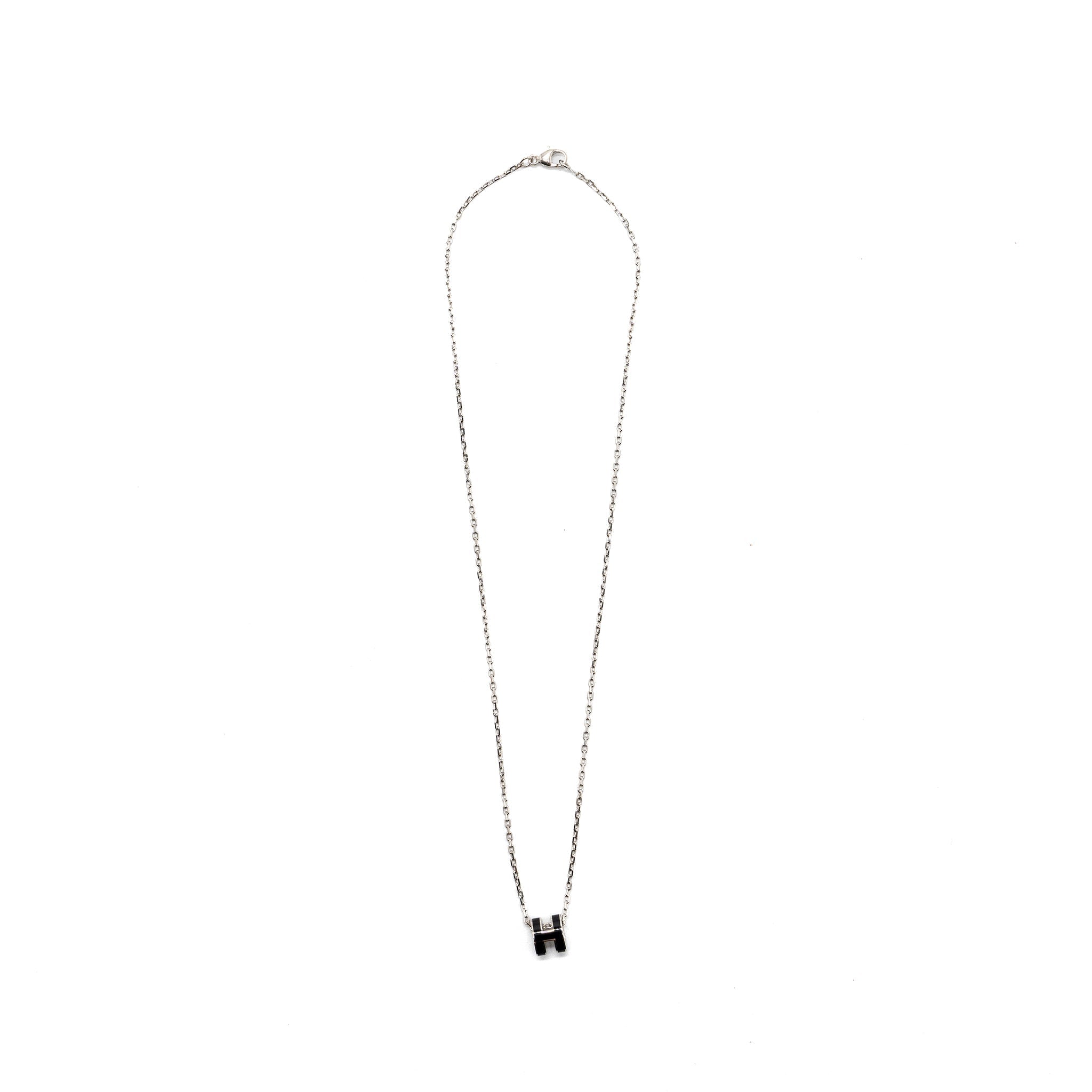 HERMES MINI POP H PENDANT BLACK SHW