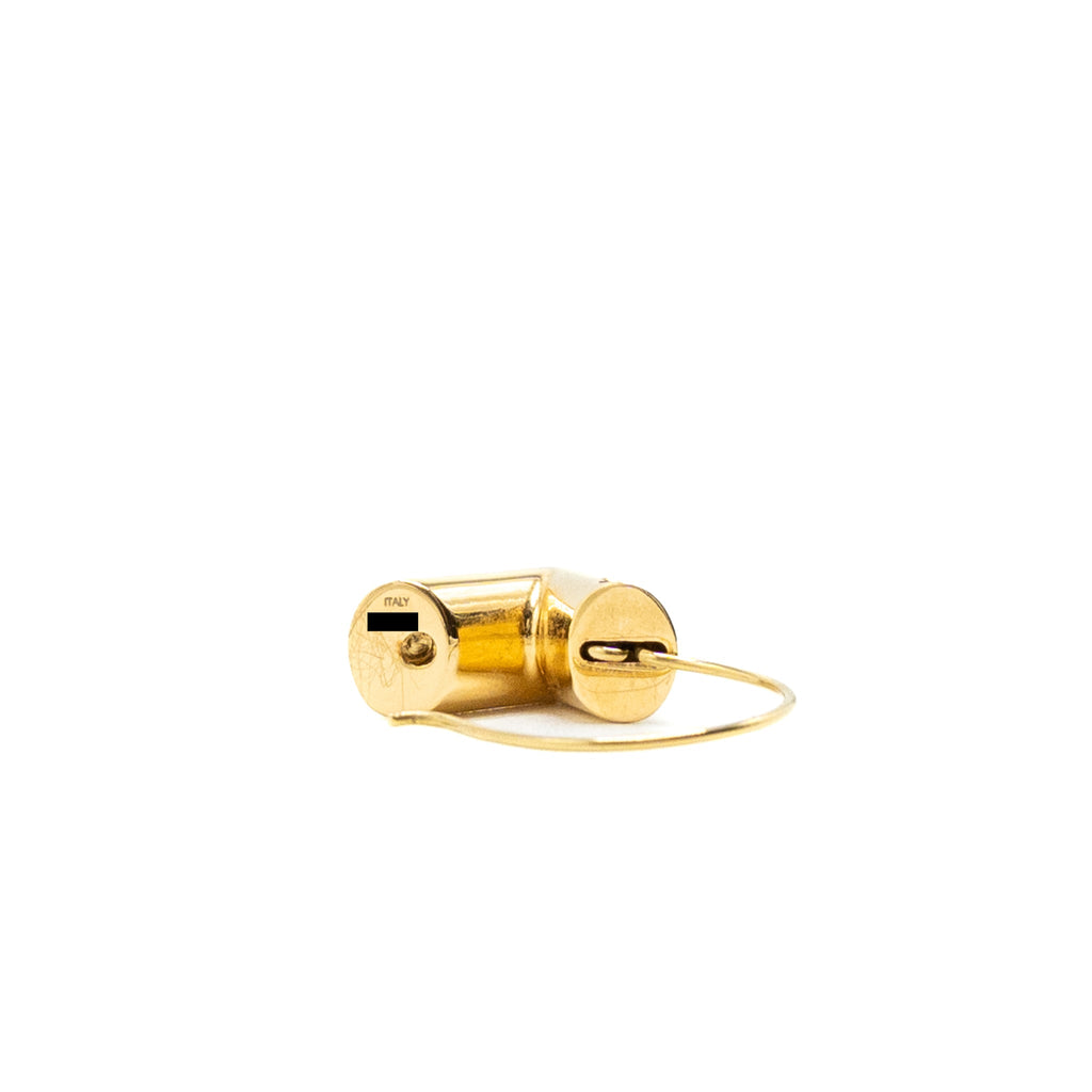 LOUIS VUITTON ESSENTIAL V HOOPS EARRINGS GOLD TONE