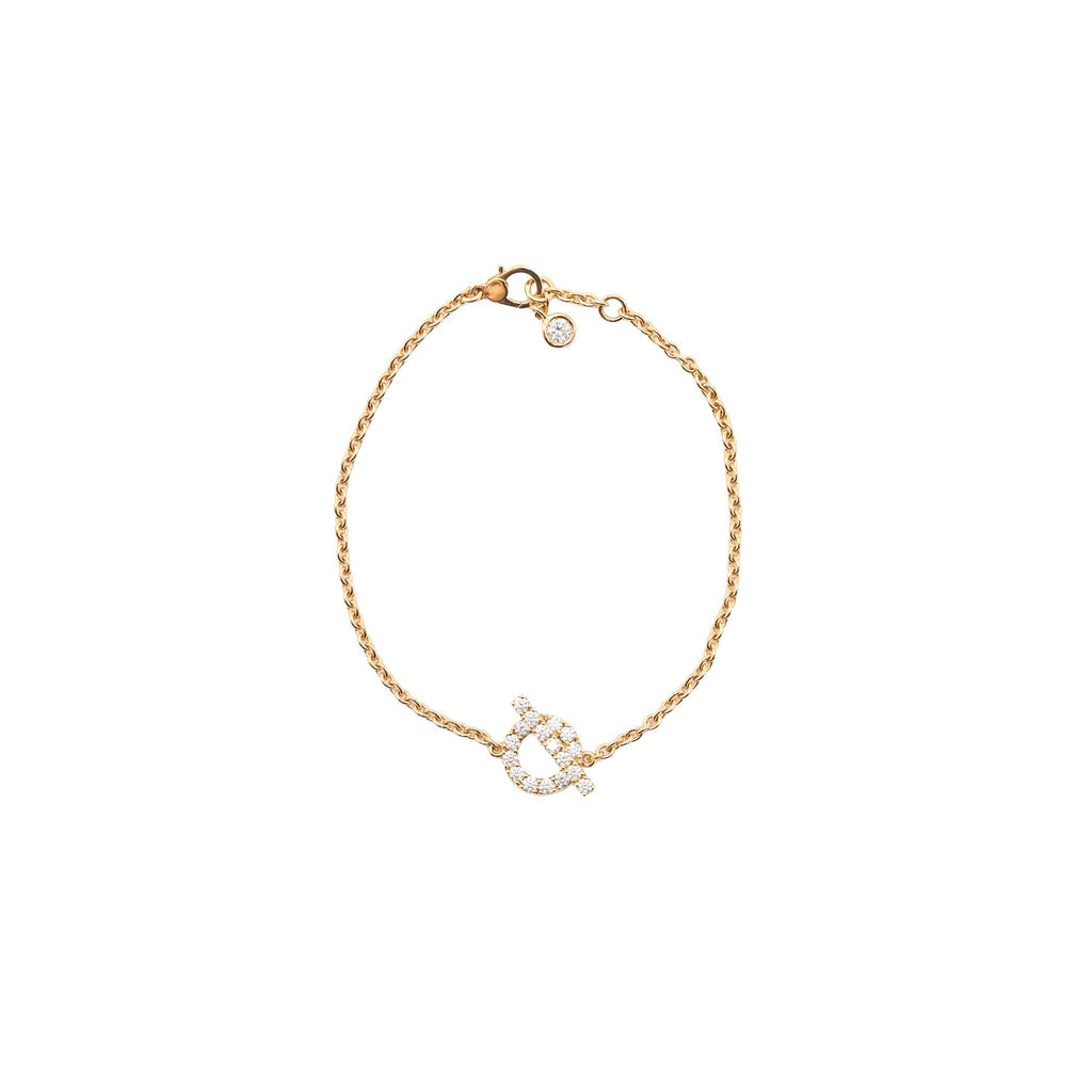 HERMES FINESSE BRACELET ROSE GOLD WITH DIAMONDS