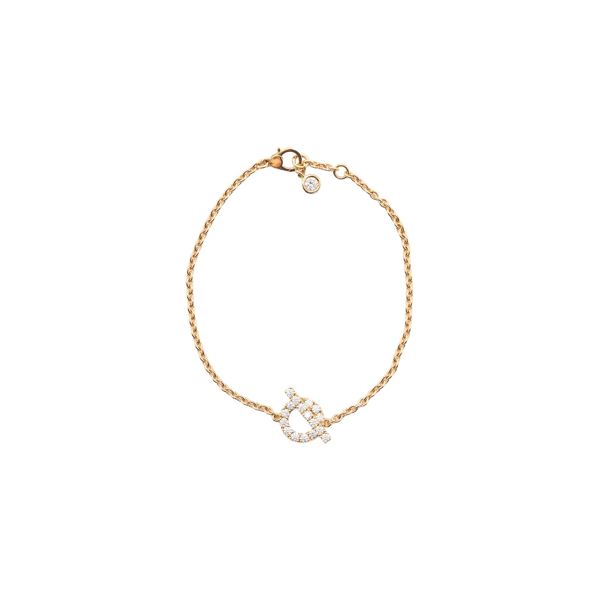 HERMES FINESSE BRACELET ROSE GOLD WITH DIAMONDS