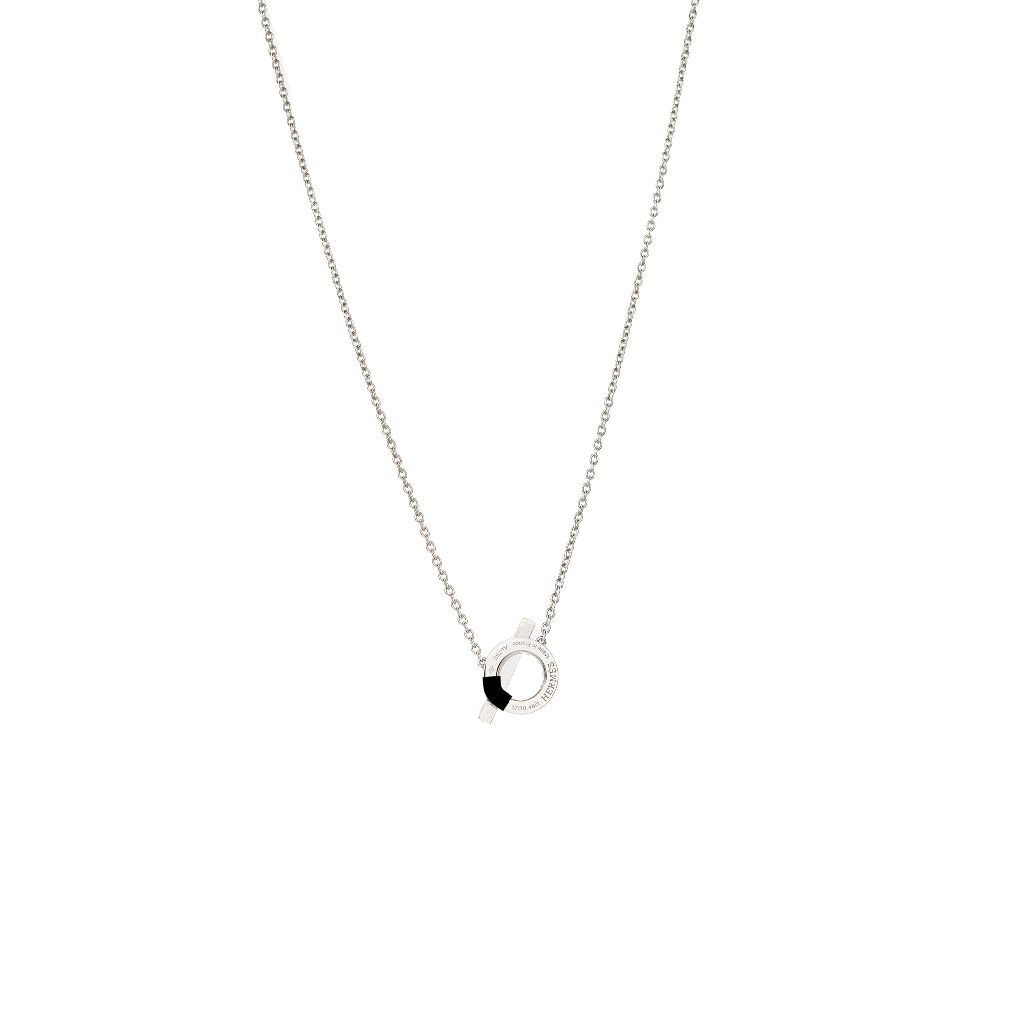 HERMES FINESSE PENDANT WHITE GOLD WITH DIAMONDS