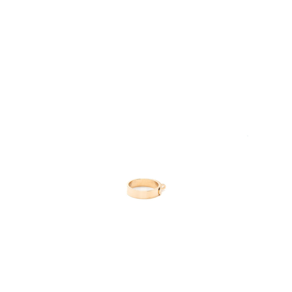 HERMES KELLY RING ROSE GOLD WITH 4 DIAMONDS